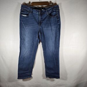 Time and Tru Women's Jeans SIZE 20 Leg Blue Denim Ankle Length Straight Leg